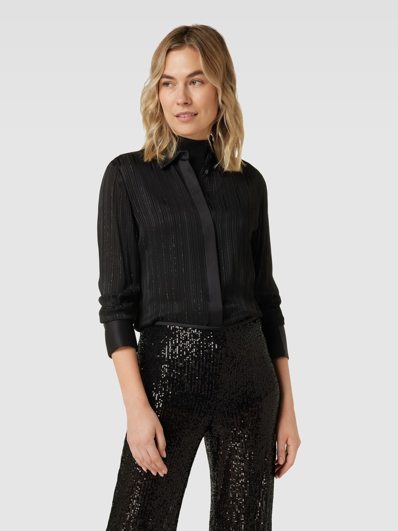Bluse mit Umlegekragen Modell 'BARTHES' in black