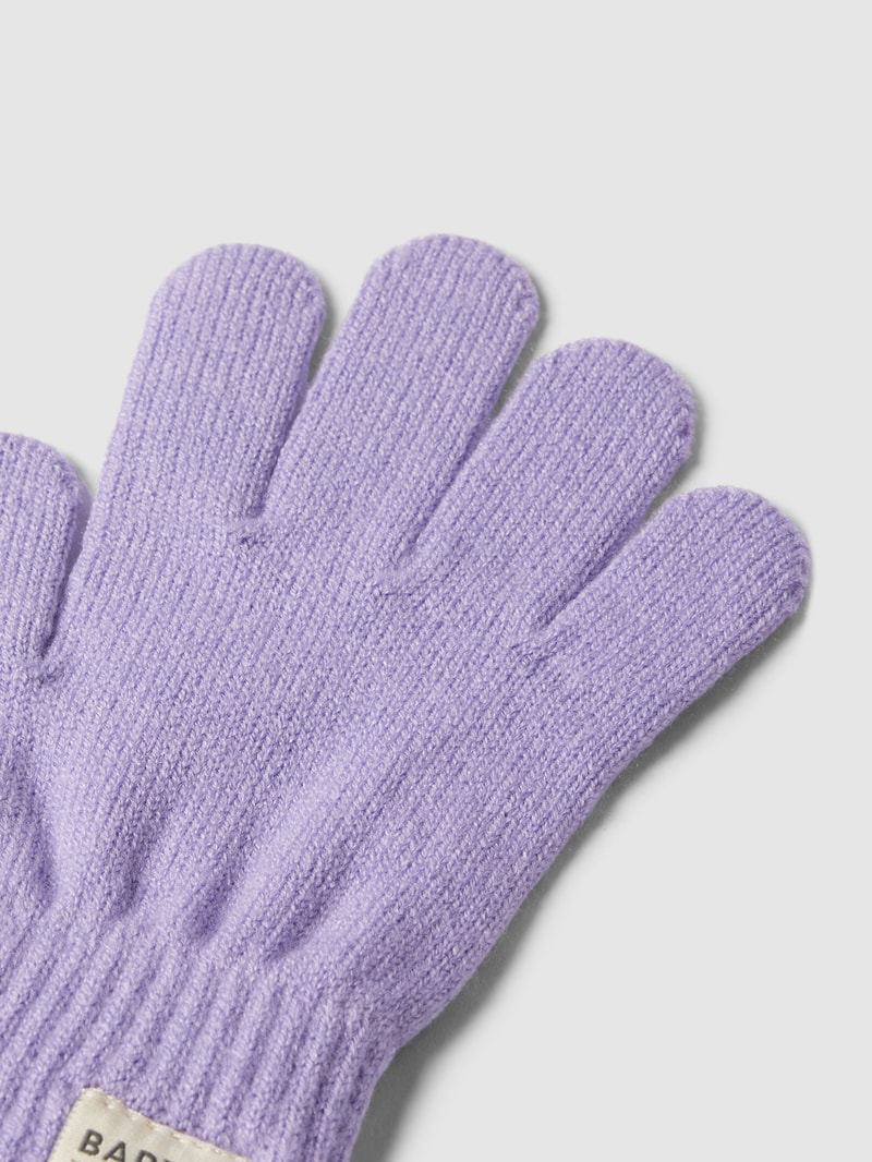 Handschuhe mit Label-Detail Modell 'Sisterbro' in flieder
