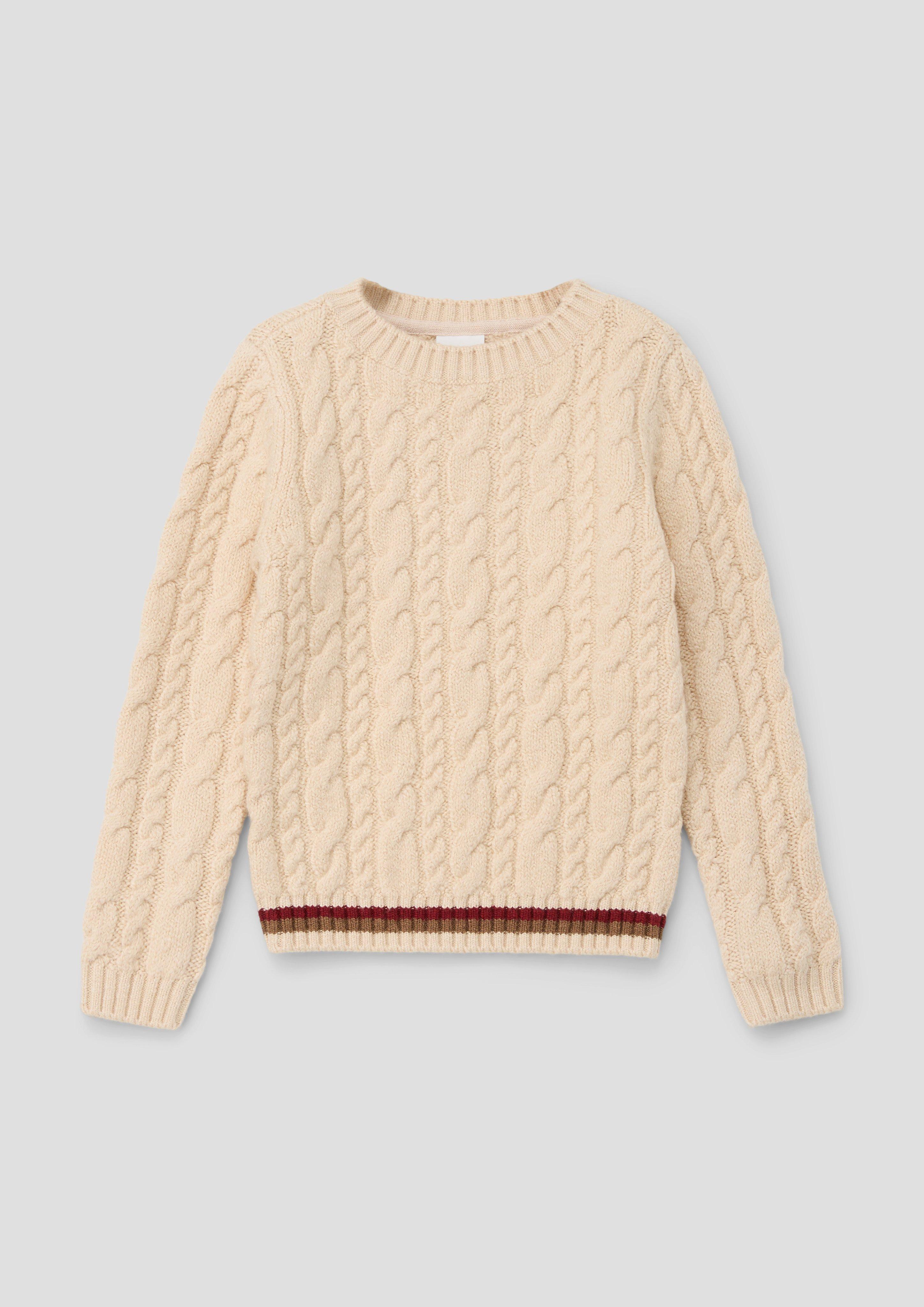 Strickpullover mit Zopfmuster  2134183-8120