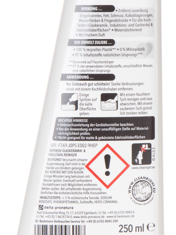Dr. Beckmann 3er-Set: Glaskeramik- und Edelstahlreiniger, je 250 ml günstig kaufen onesize