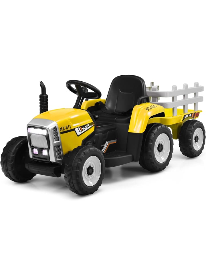 COSTWAY 12V Traktor ab 3 Jahren in Gelb günstig kaufen 135 cm