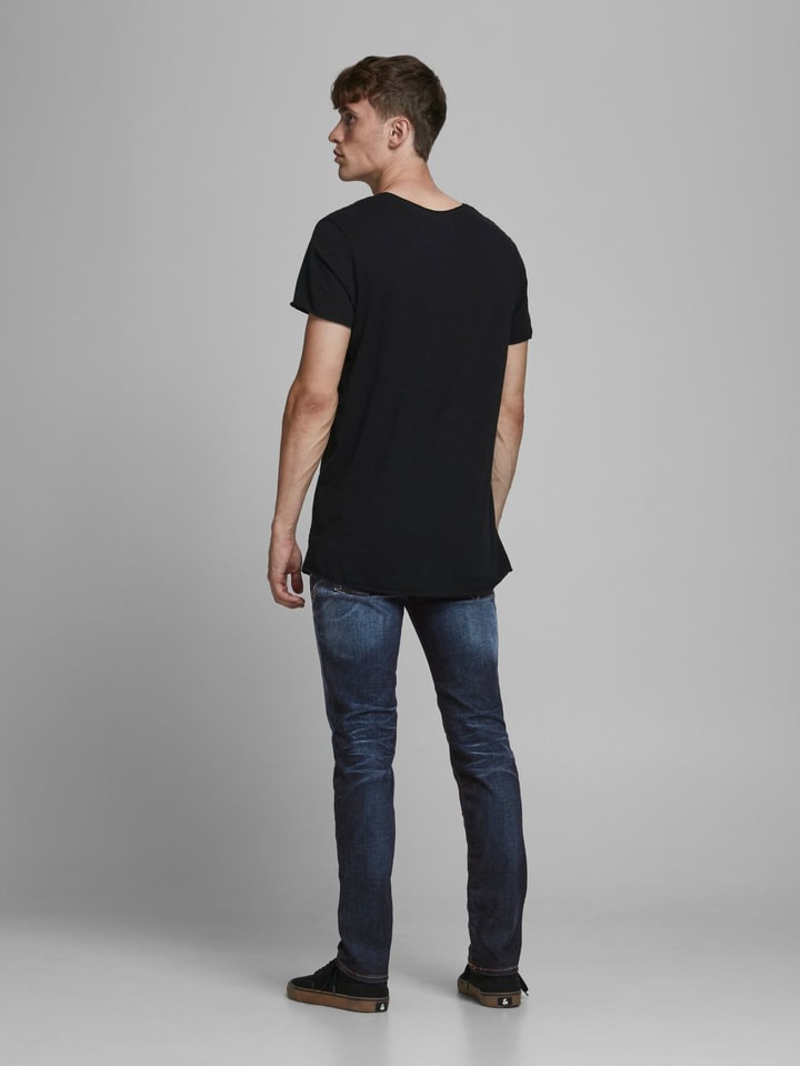 Jack & Jones Jeans TIM Straight Legs Flat Front TIM ORIGINAL in Dunkelblau günstig kaufen