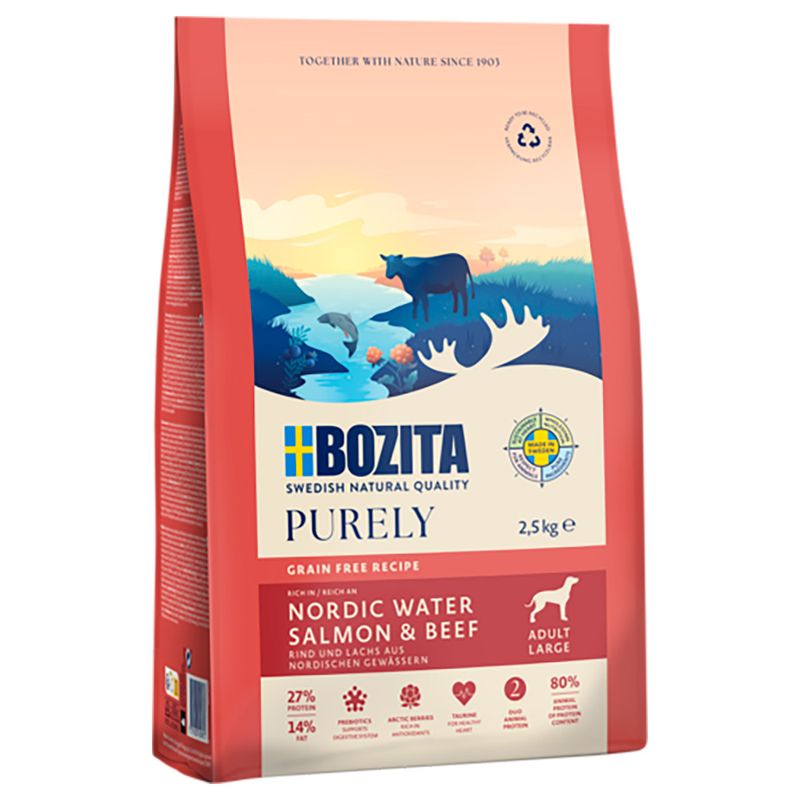 Bozita Dog Purely Adult Large Grain Free Lachs & Rind