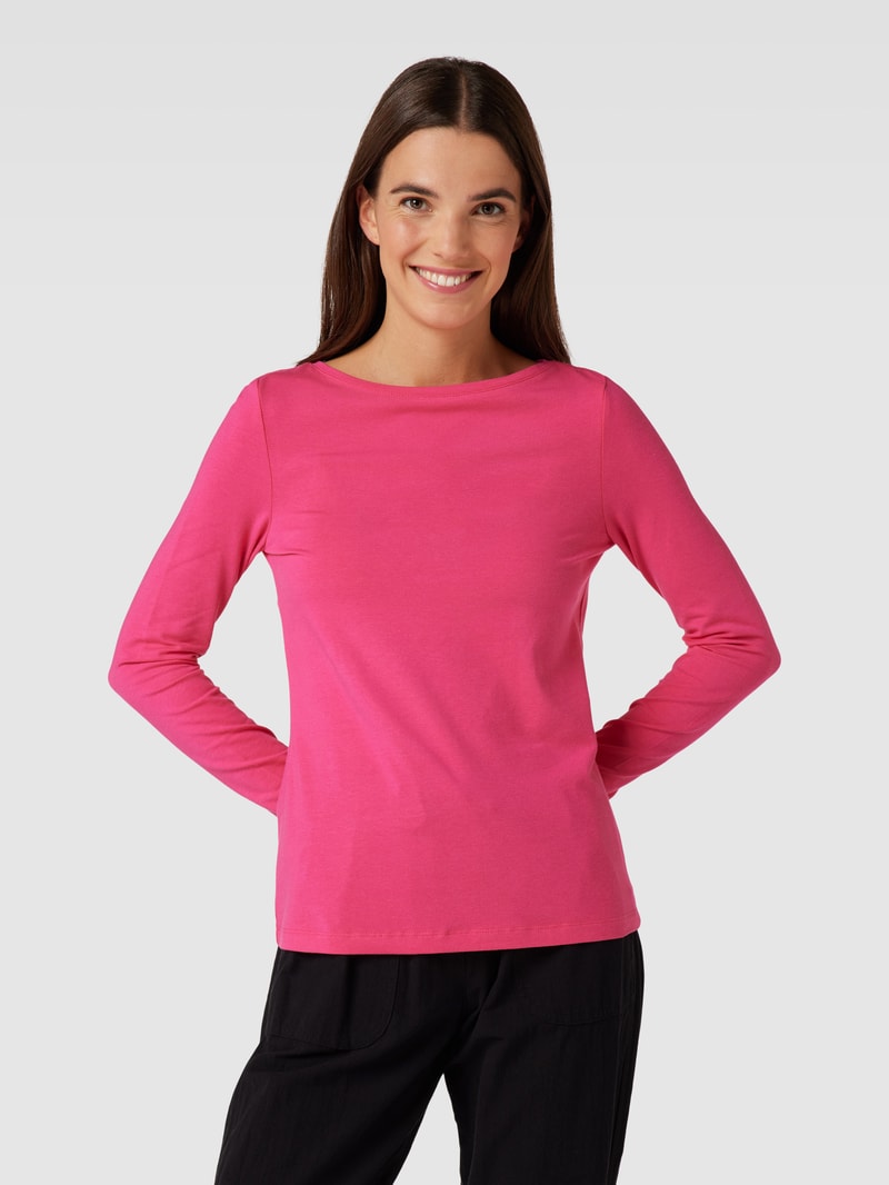 Longsleeve mit U-Boot-Ausschnitt in fuchsia