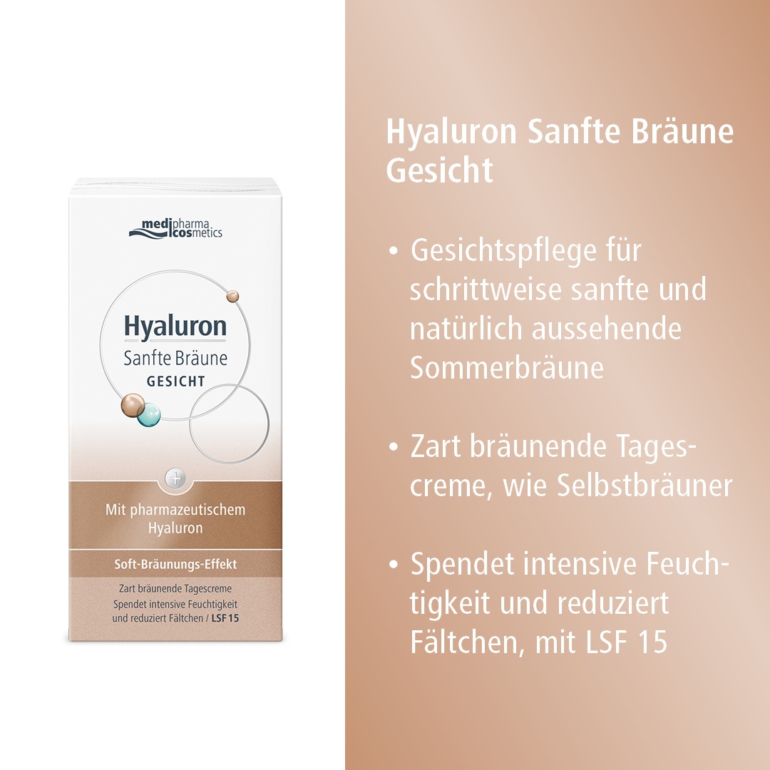 HYALURON SANFTE Bräune Gesichtspflege Creme