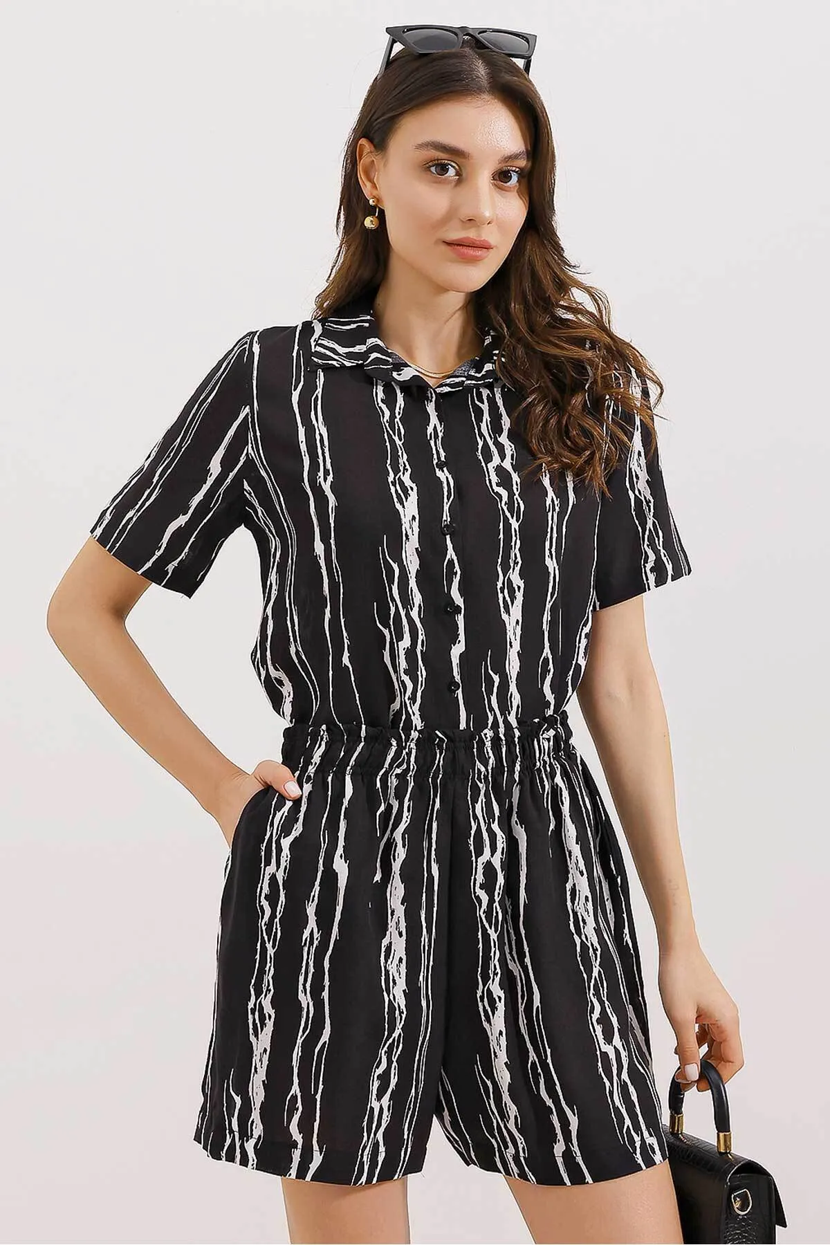 Bigdart  20190 Shorts-Shirt-Doppelset - Schwarz