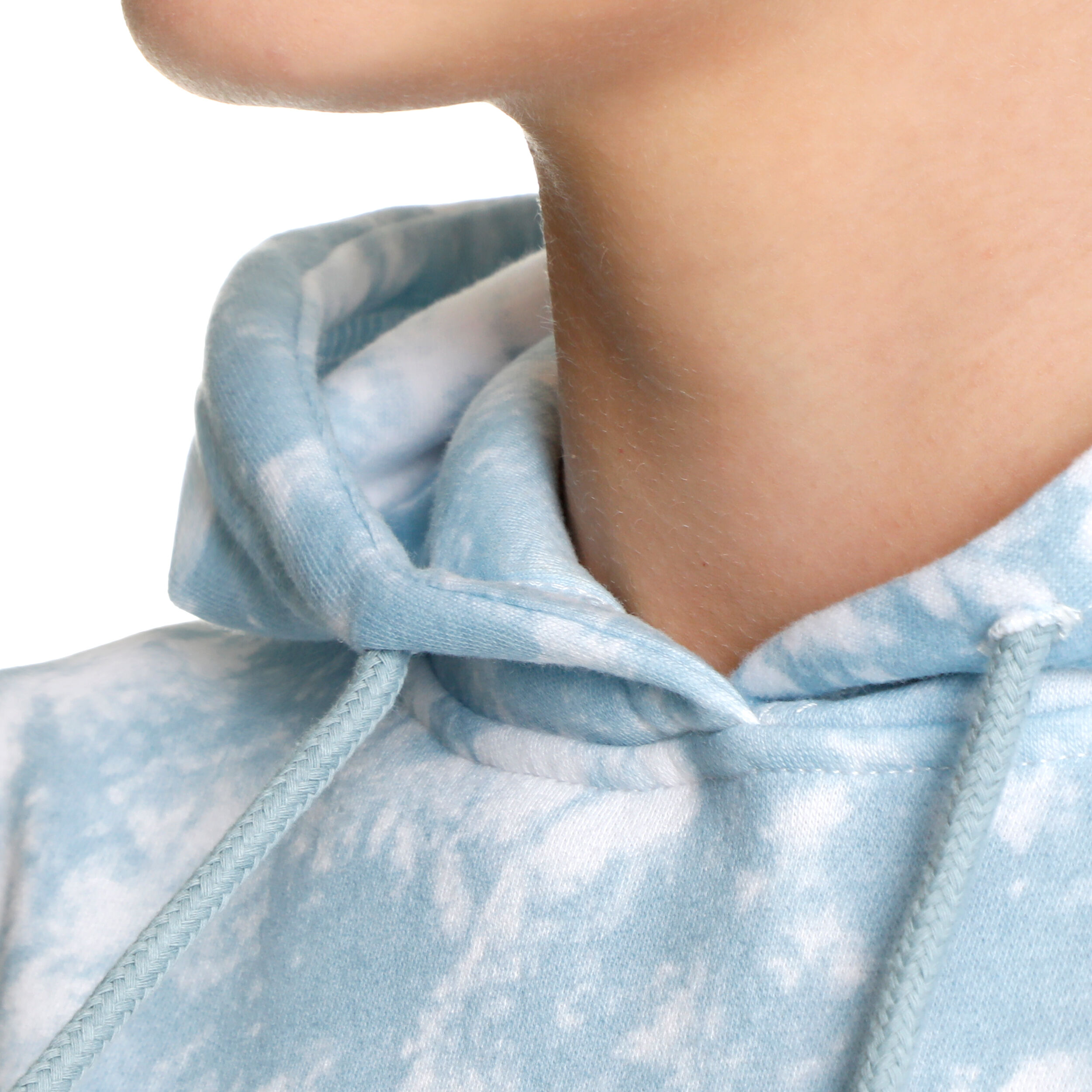 AO Tie Dye Hoody Damen - Hellblau, Weiß