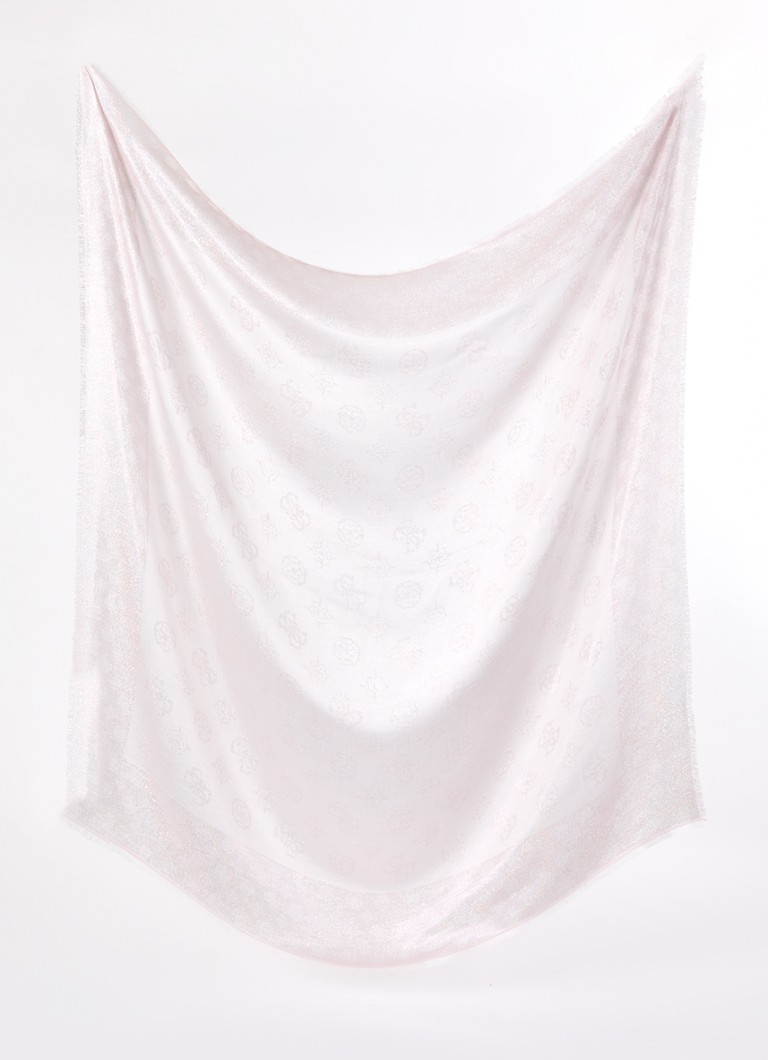Eșarfă GUESS Keffiyeh cu logo imprimat, 125 x 125 cm
