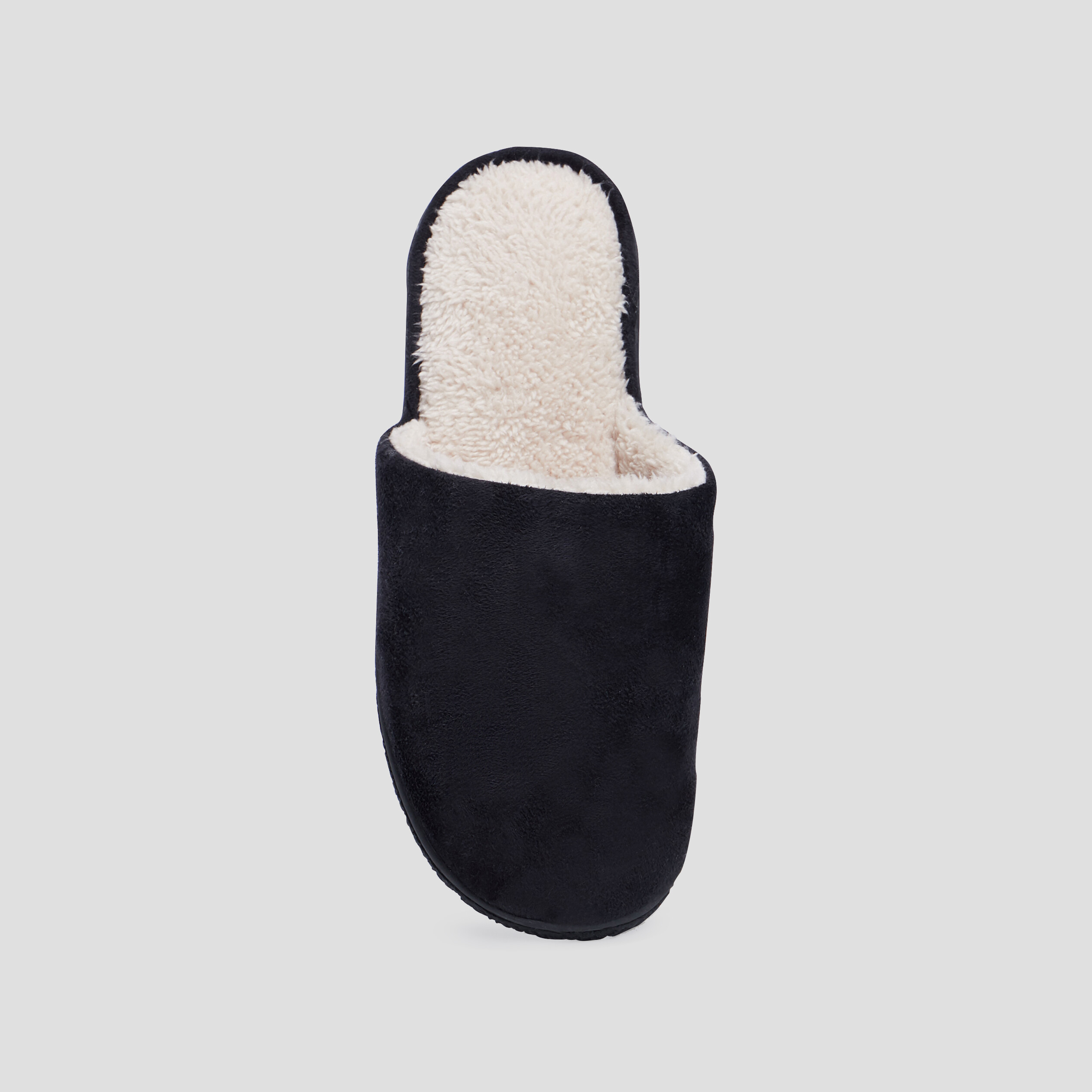 Chaussons mules noir homme | La Halle