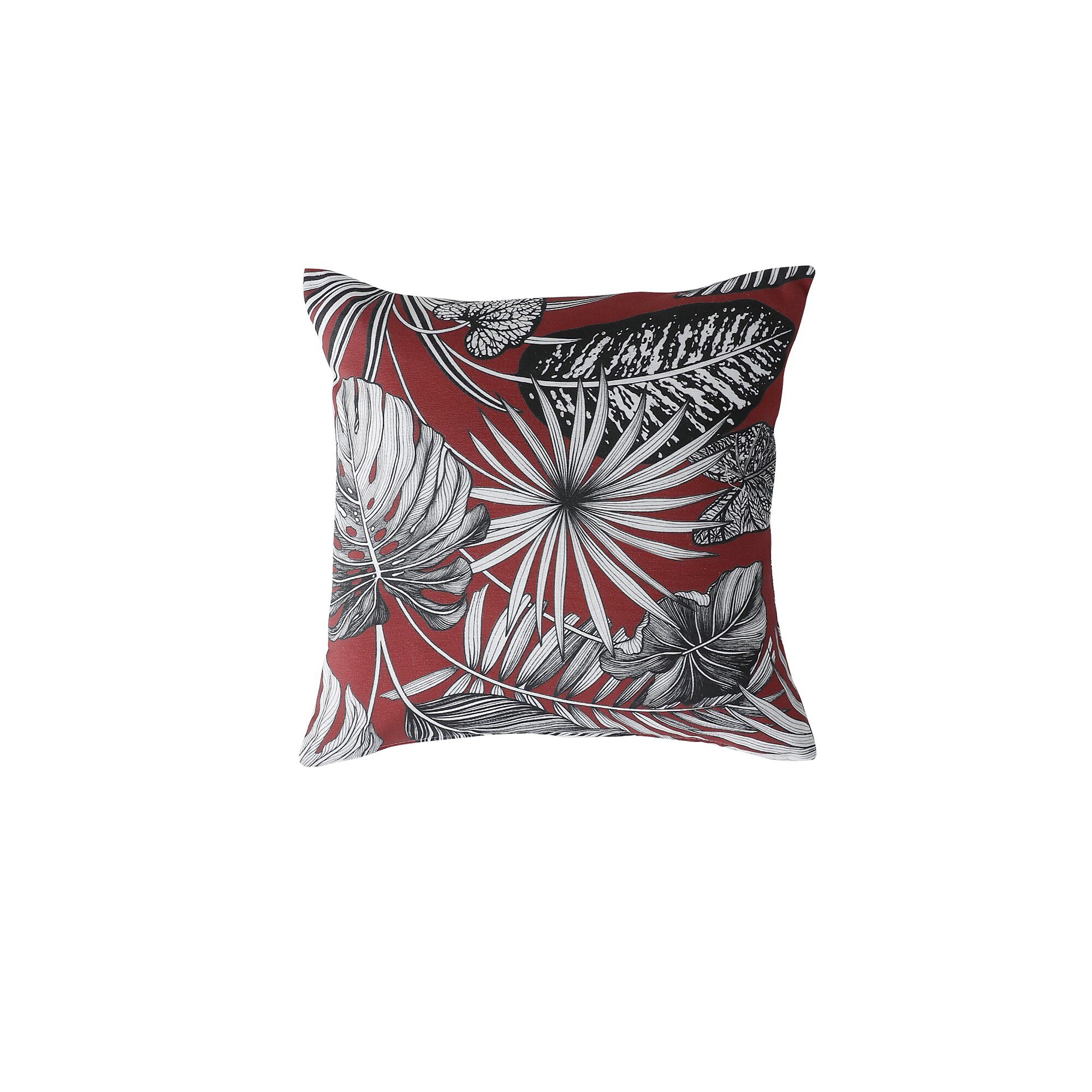 Housse de coussin imprimé tropical
