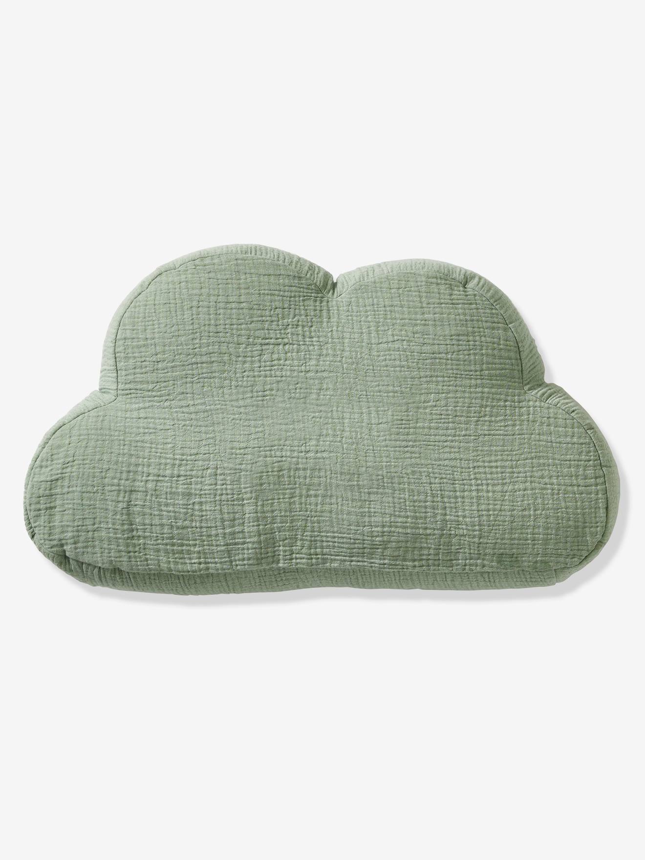 Coussin personnalisable gaze de coton Nuage moutarde