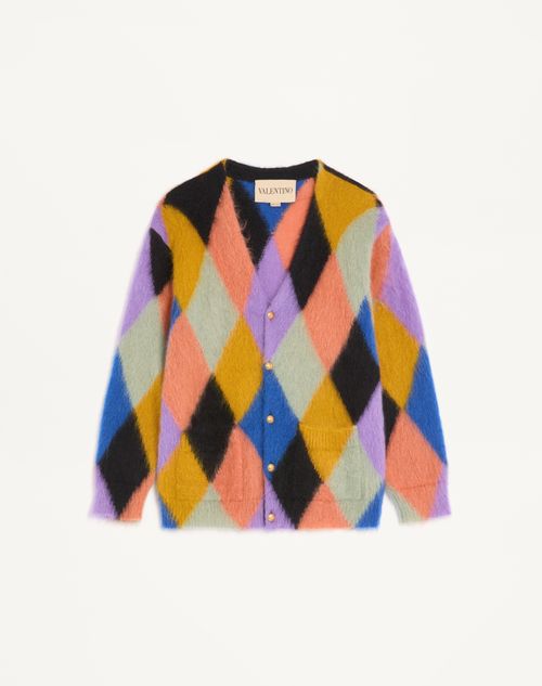 Valentino Mohair Uldcardigan med Rhombell-motiv