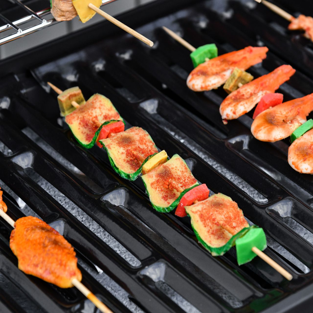 Outsunny Gasgrill BBQ Metall Schwarz 135 x 50 x 100 cm