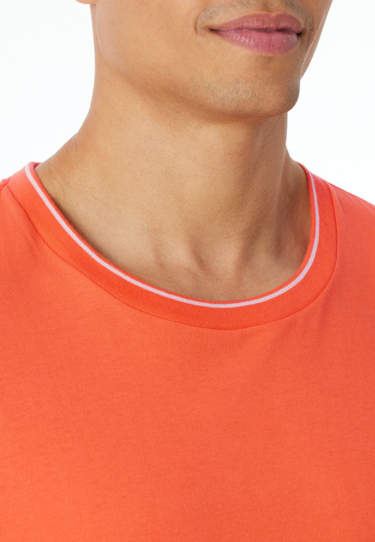 Shirt kurzarm Organic Cotton Streifen orange - Mix+Relax