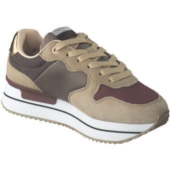Pepe Jeans Rusper Poise Plateau Sneaker in braun
