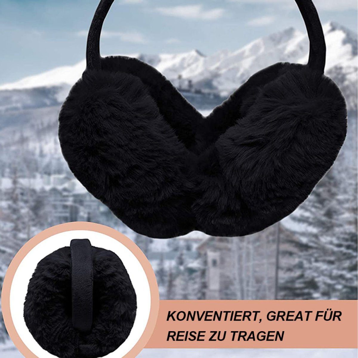 FeelGlad Ohrenwärmer Ohrenschützer für Damen – Winter-Ohrenwärmer – weiche und warme faltbar