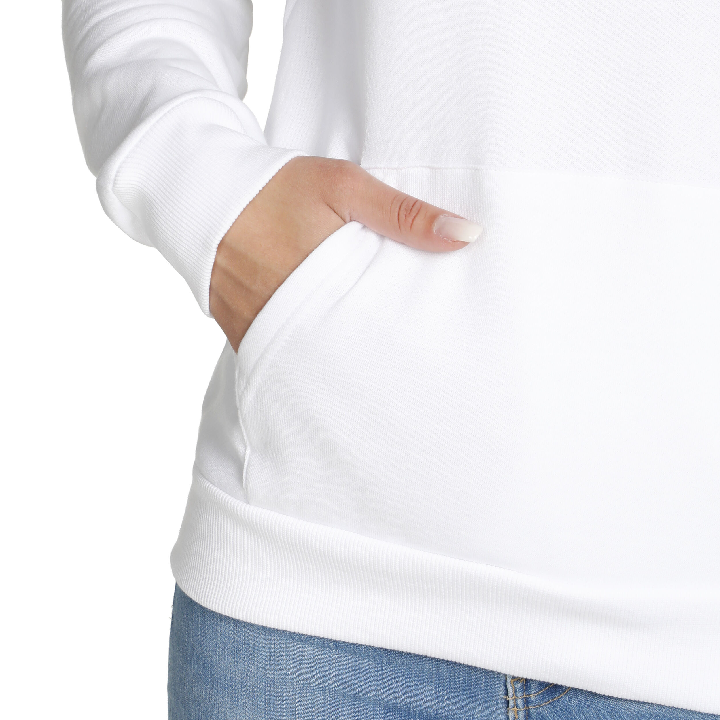Tennis Signature Hoody Damen - Weiß, Mehrfarbig