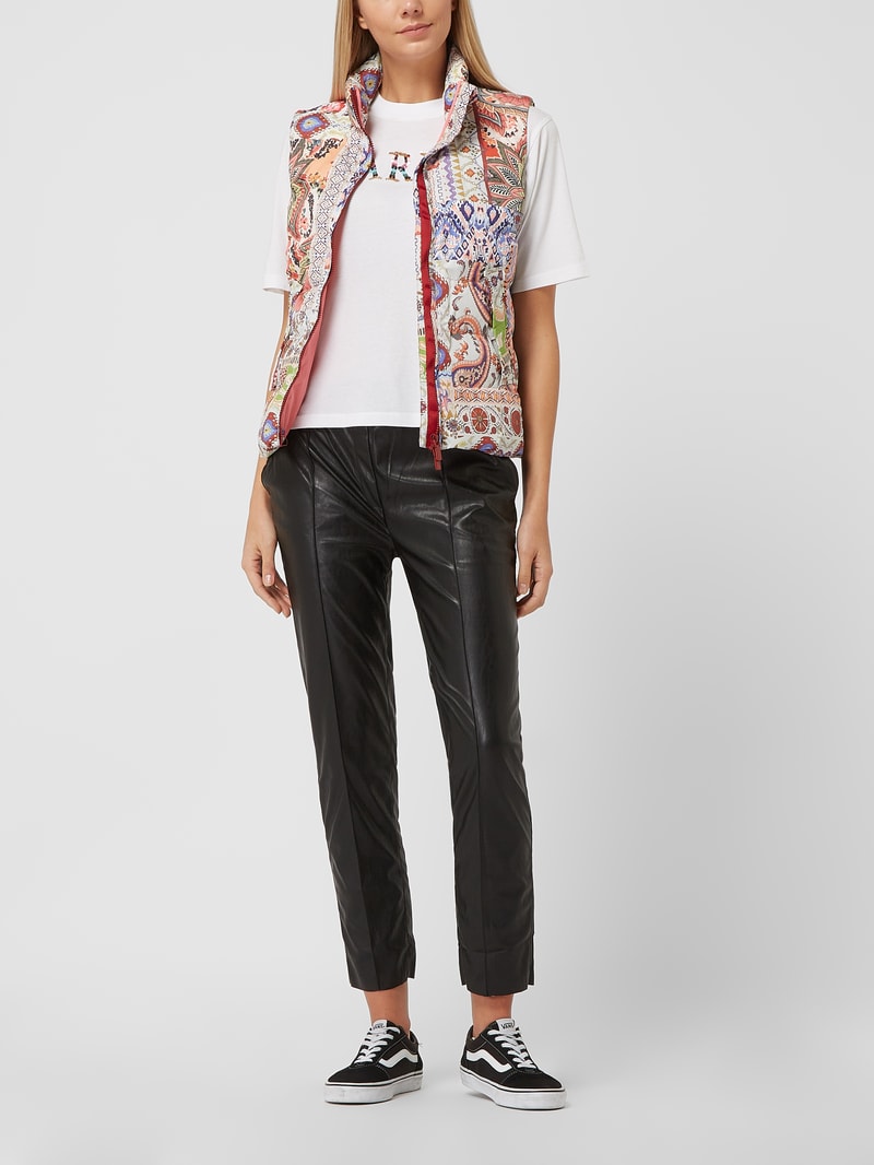 Weste mit Paisley-Muster in bleu