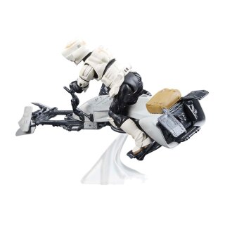 Star Wars: The Mandalorian Vintage Collection Fahrzeug mit Figuren Speeder Bike with Scout Trooper & Grogu