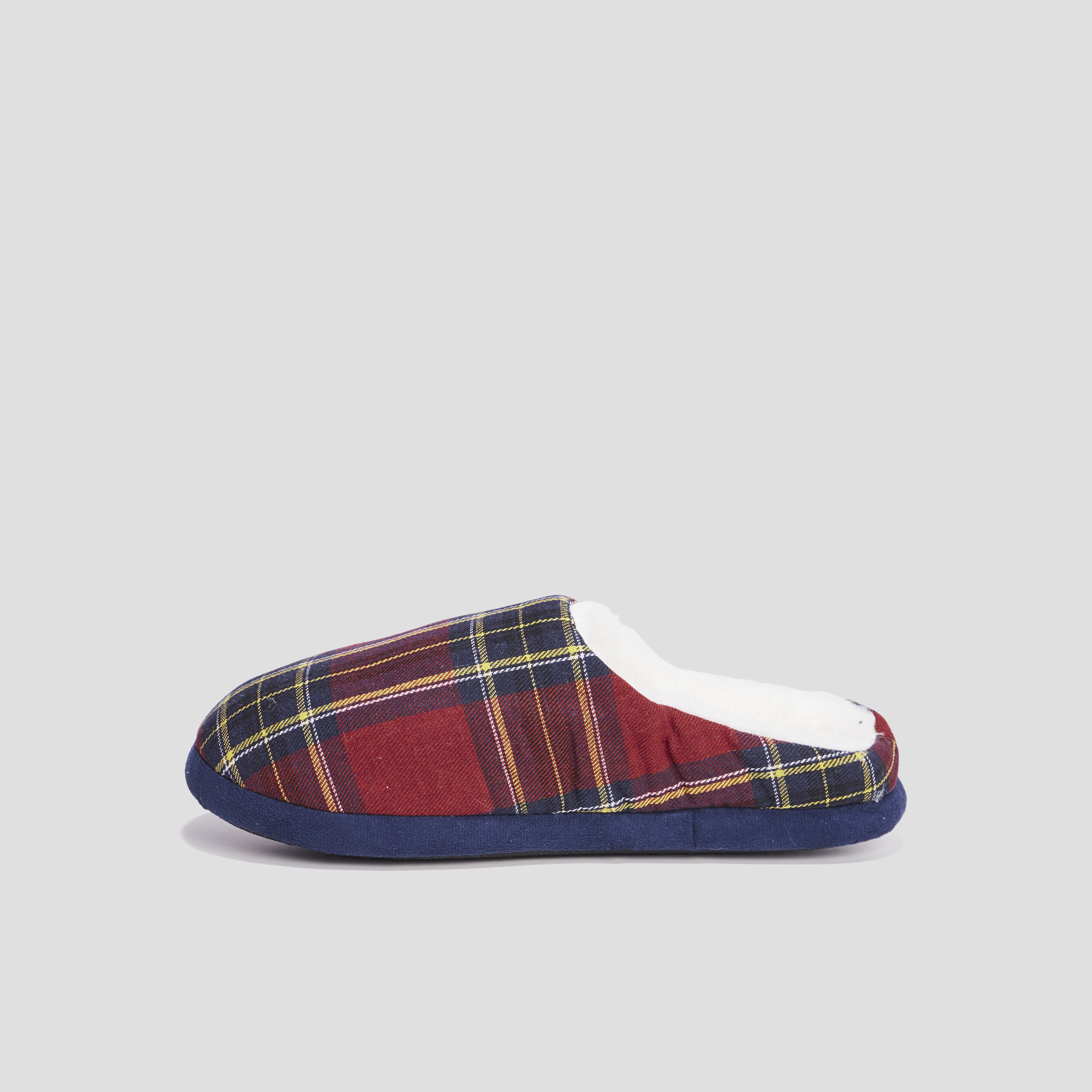 Chaussons mules fourrés multicolore homme | La Halle