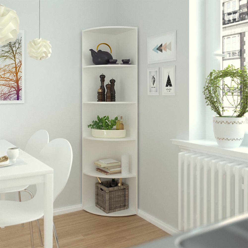Vicco Eckregal Wandregal Winkelregal 180 x 40 cm ECKI Weiß