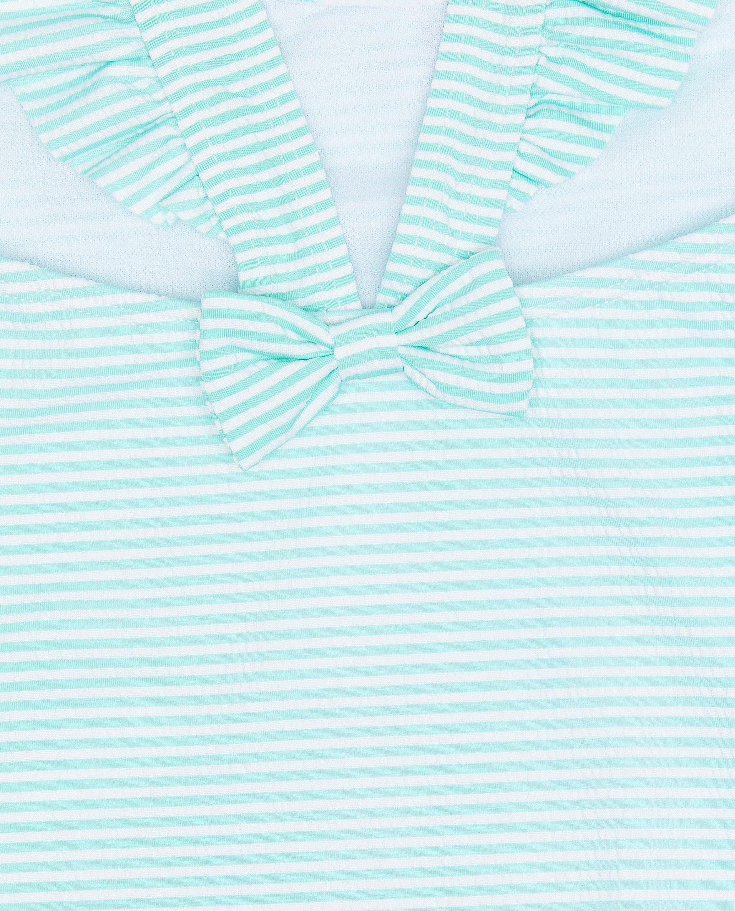 Costum de baie cu dungi Milla Star, 92-134 verde deschis