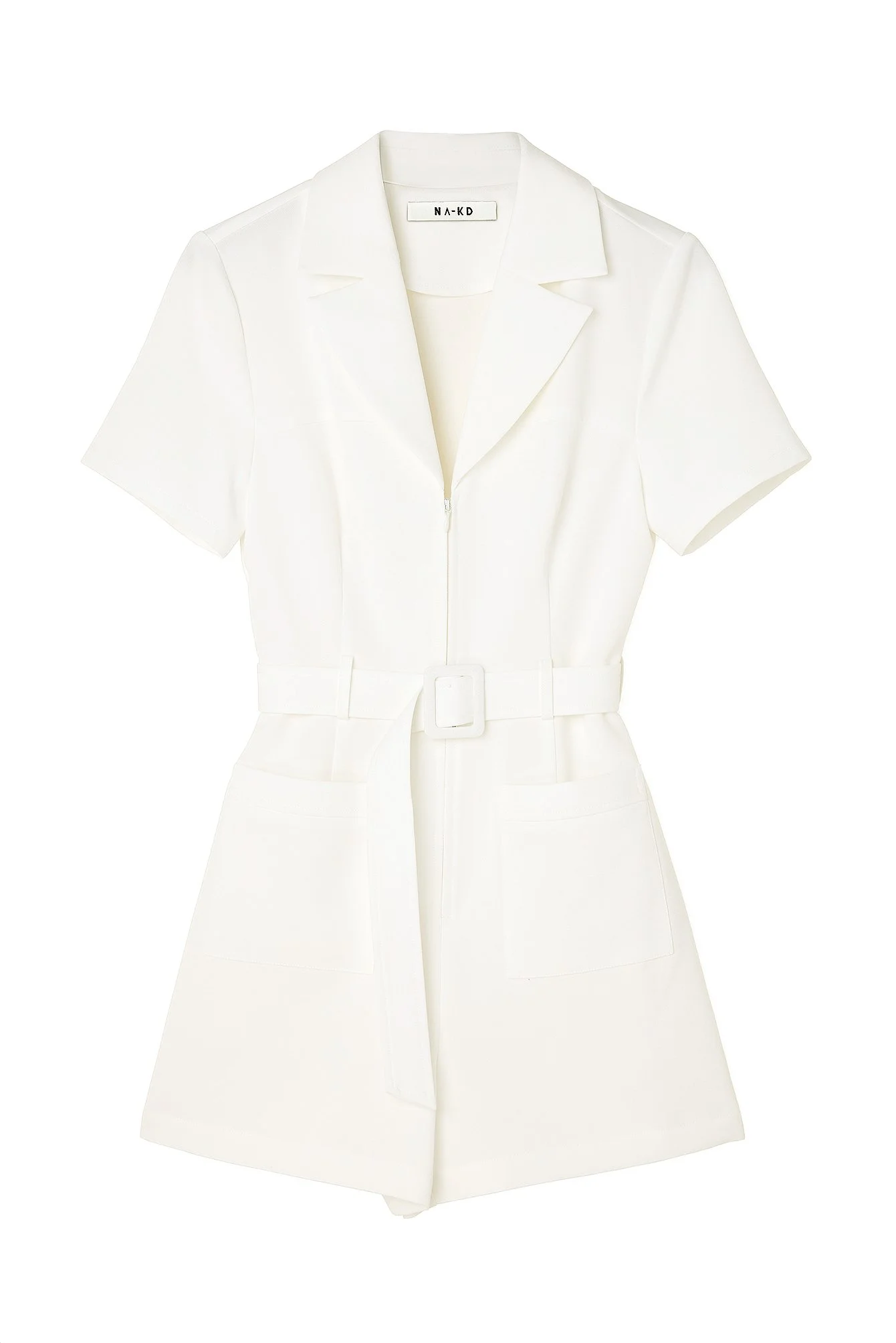 Playsuit mit Gürtel und Reißverschluss