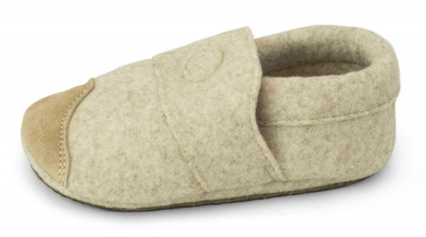 ZeaZoo ~ Hausschuh Kiwi Wollfilz ~ Beige