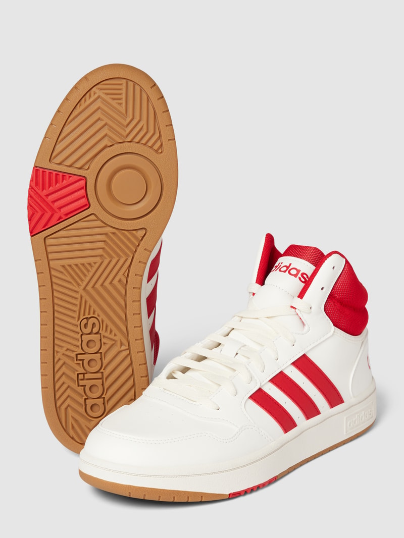 High Top Sneaker mit Kontrastbesatz Modell 'HOOPS 3.0 MID' in weiß