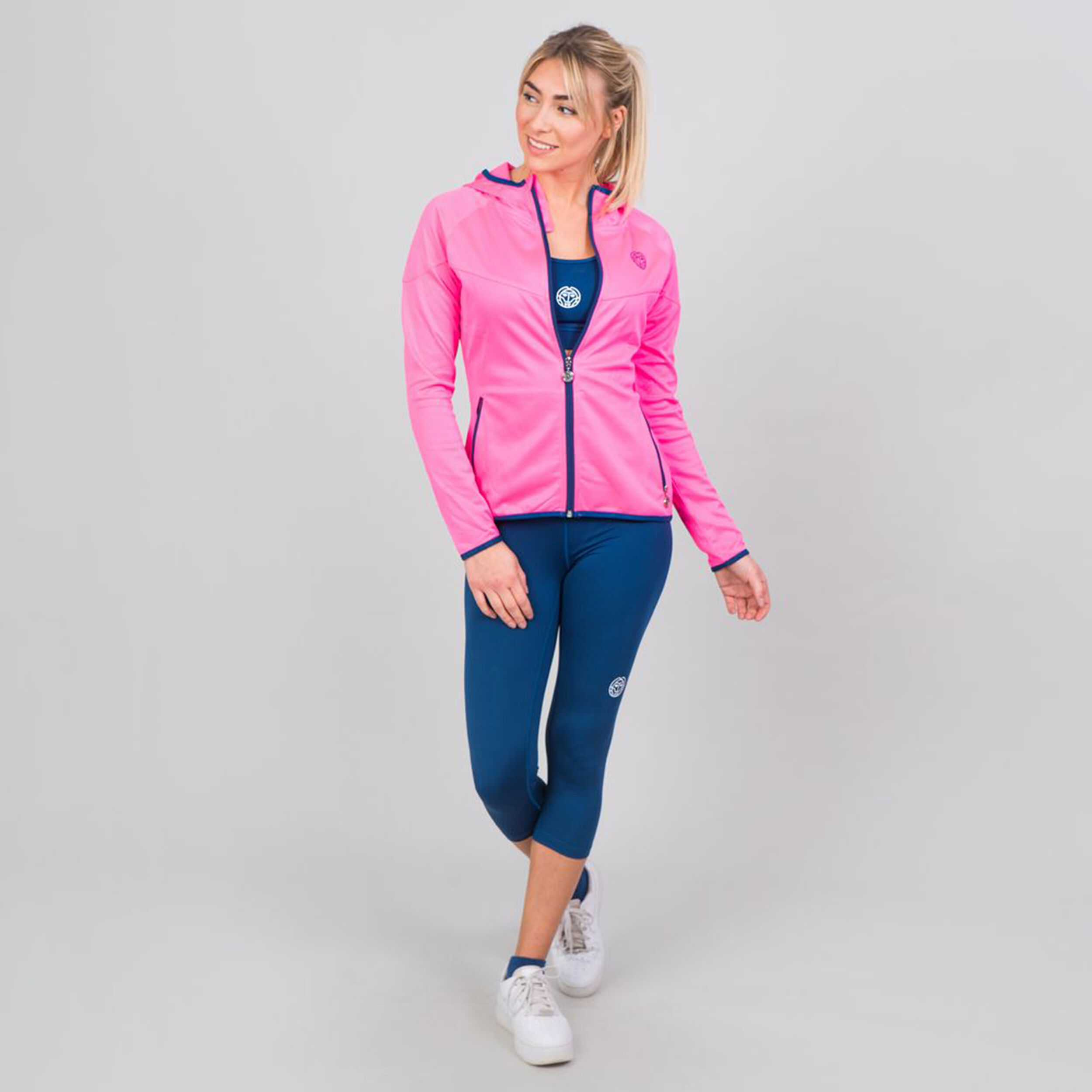 Inga Tech Trainingsjacke Damen - Pink, Dunkelblau