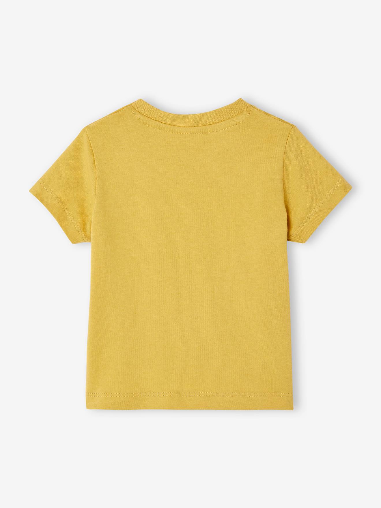 Vertbaudet Jungen Baby T-Shirt, Colorblock Oeko-Tex - gelb