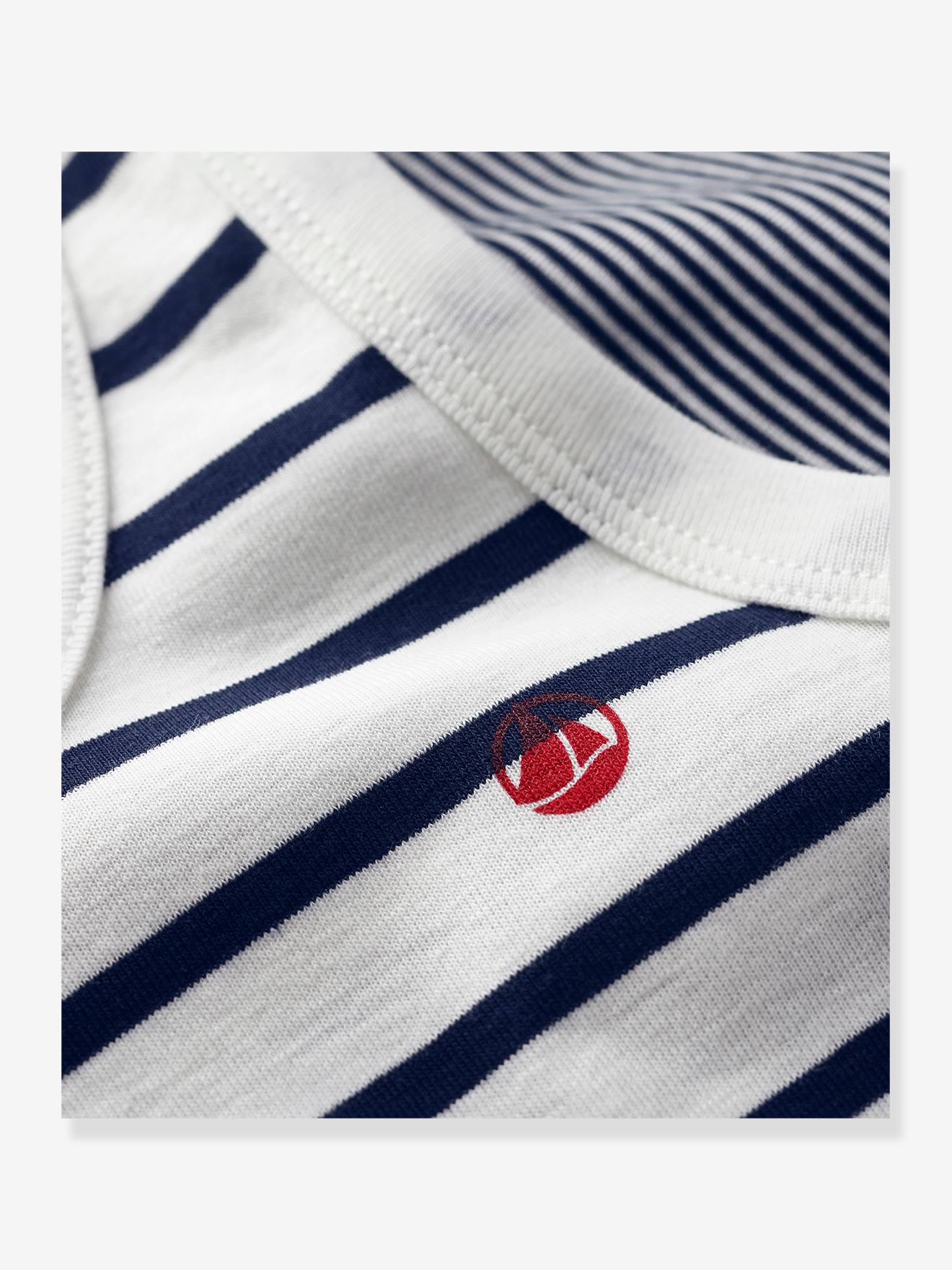 Petit Bateau 2er-Pack Jungen Unterhemden PETIT BATEAU, Bio-Baumwolle - pack blau