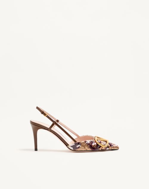 VLogo Signature Slingback Décolleté Med Animalier Broderi 80 mm