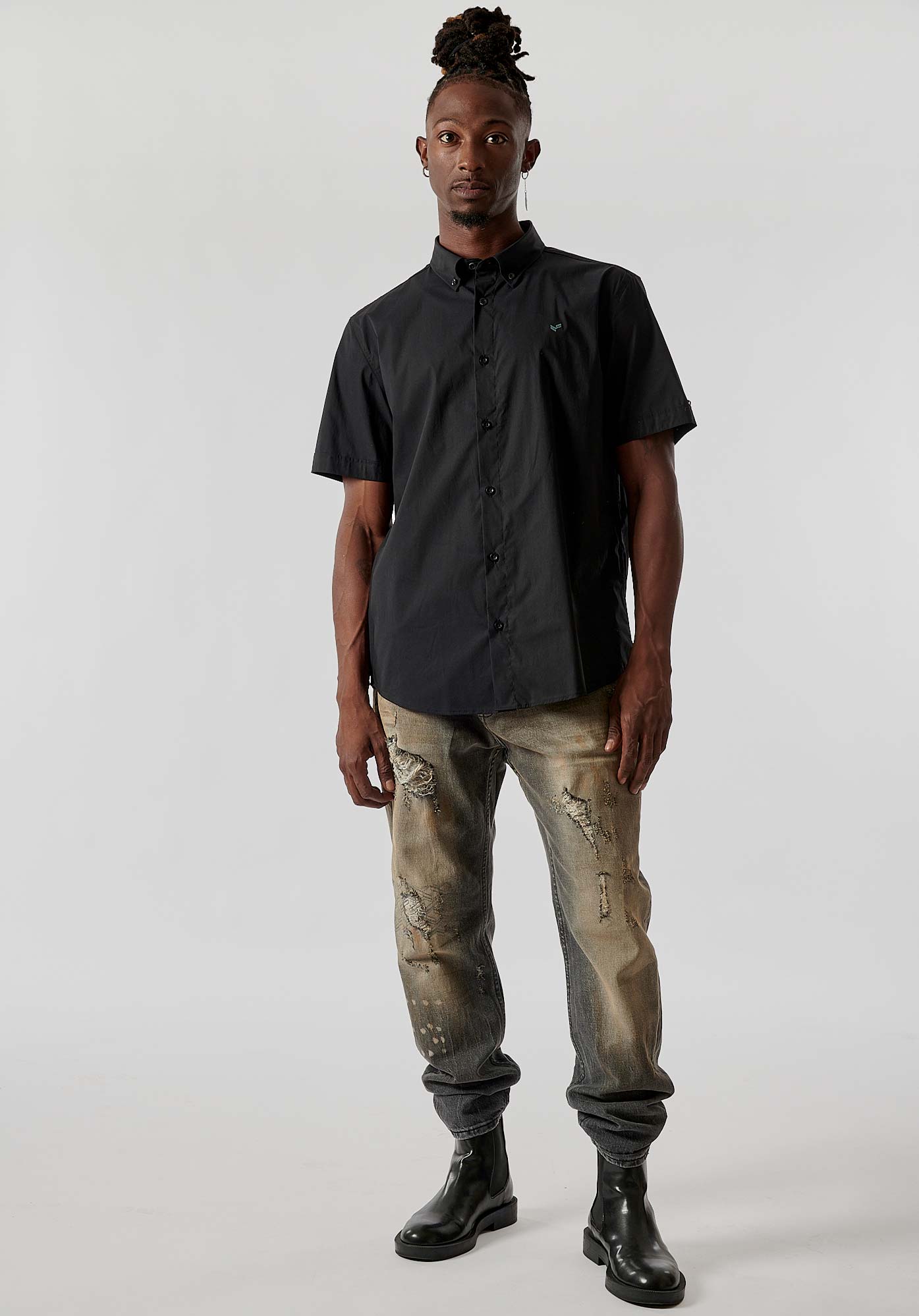 PARAJ  Chemise noire homme