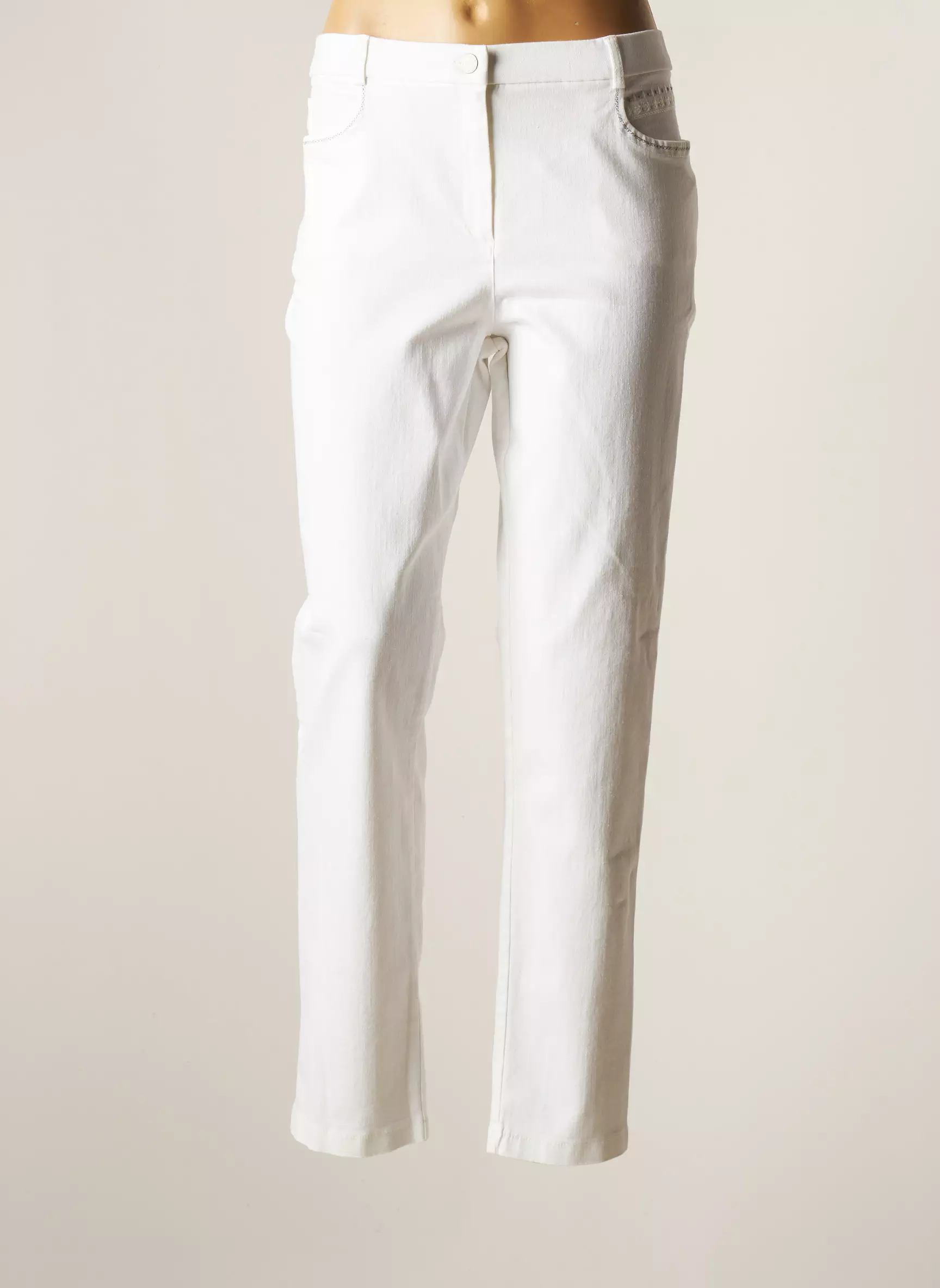 Christine Laure Pantalons Slim Femme couleur blanc