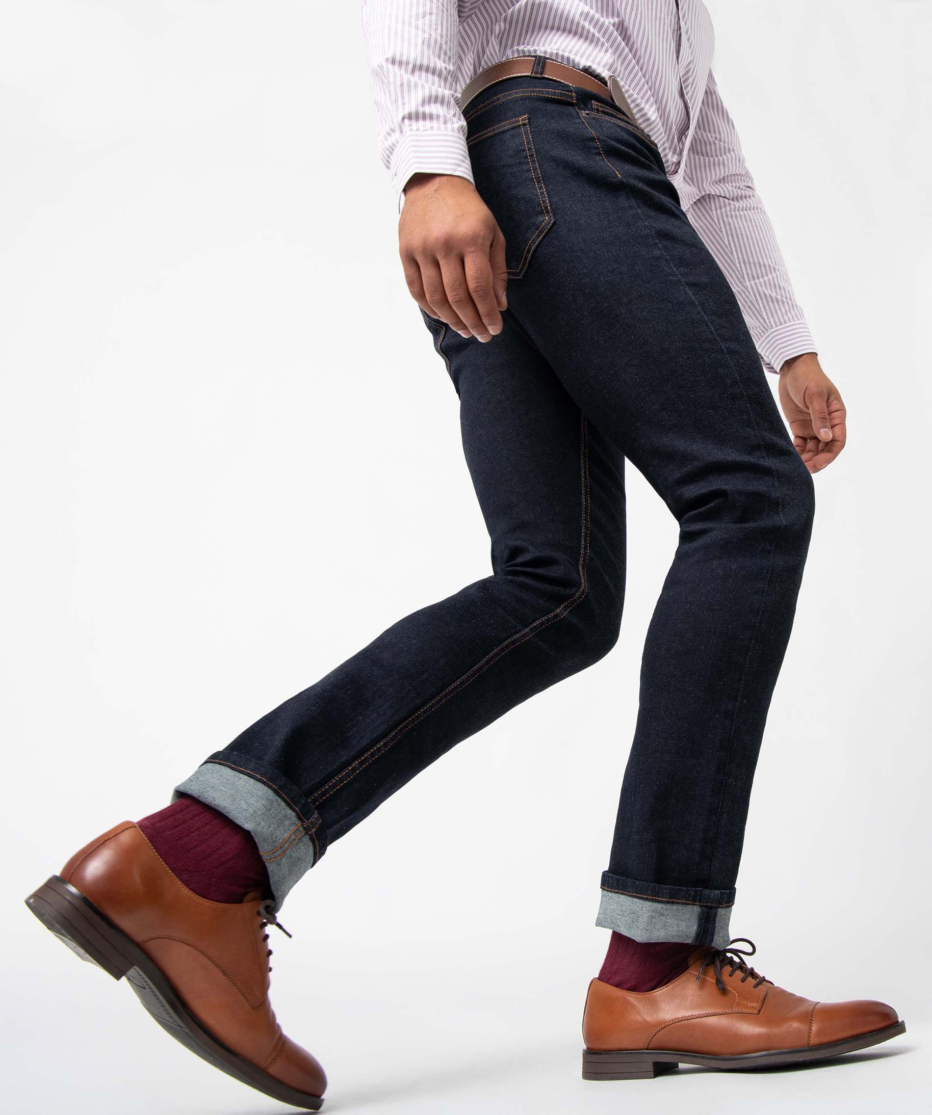 Derbies homme classiques dessus cuir uni camel | GEMO