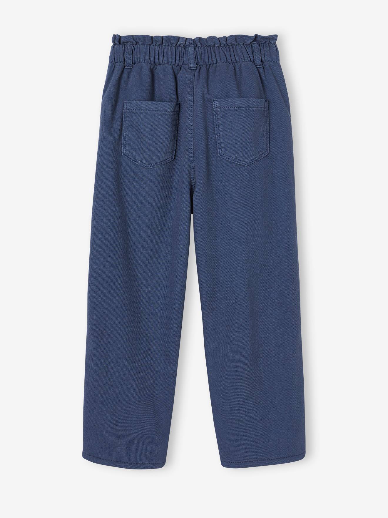Vertbaudet Mädchen Thermohose mit Paperbag-Bund - nachtblau