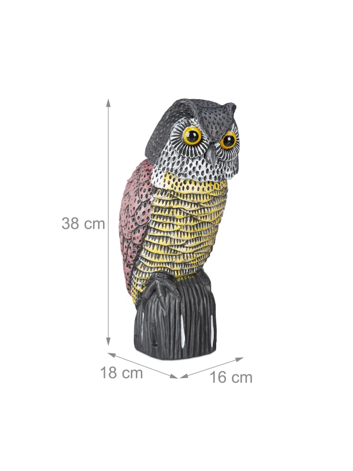 relaxdays Vogelschreck Eule in Bunt günstig kaufen onesize