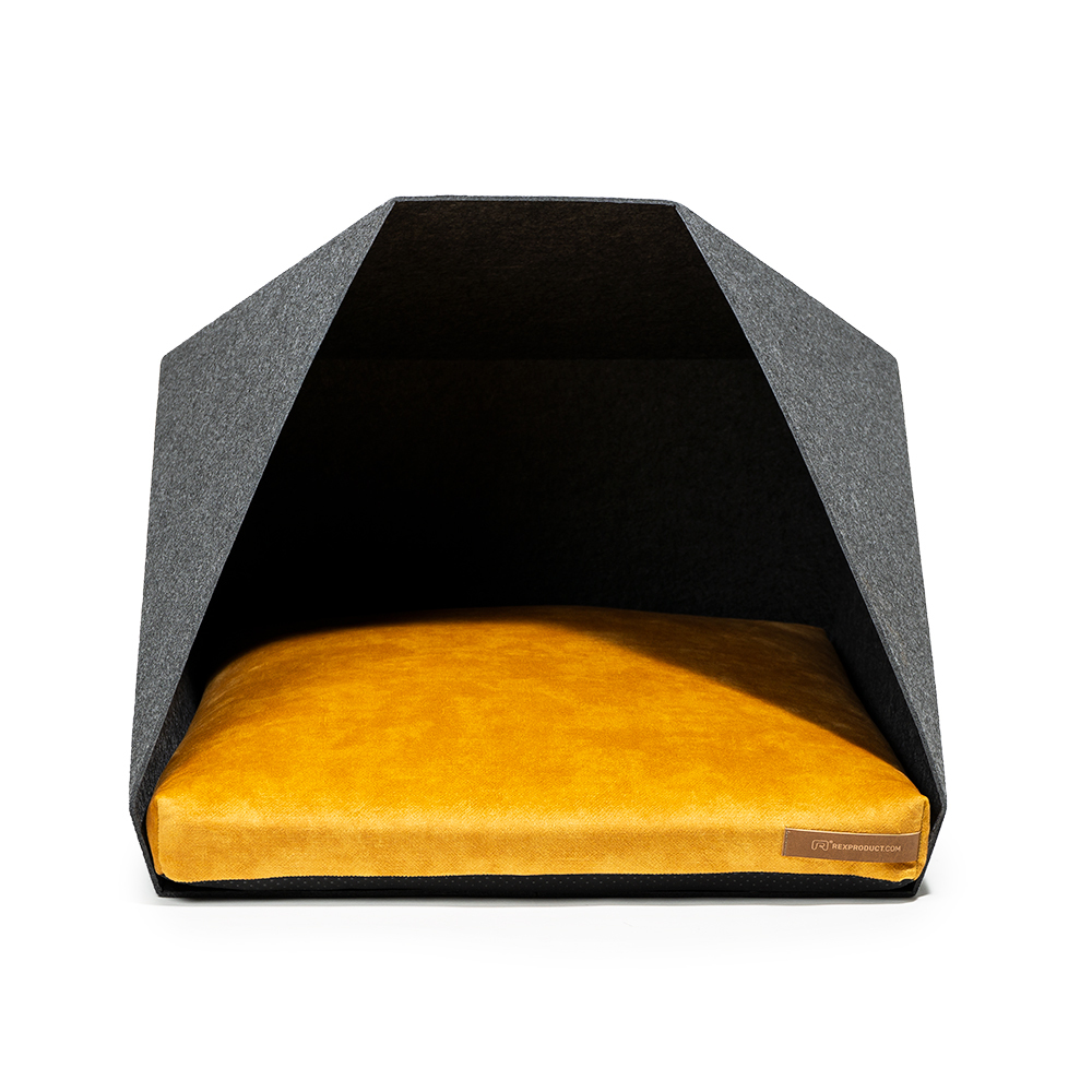 Rexproduct Hundehöhlen Rexproduct Home PetPocket dunkelgrau gelb