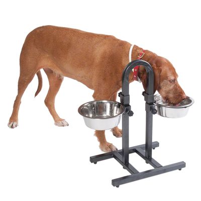 U-Hundebar inklusive 2 Edelstahlnäpfe