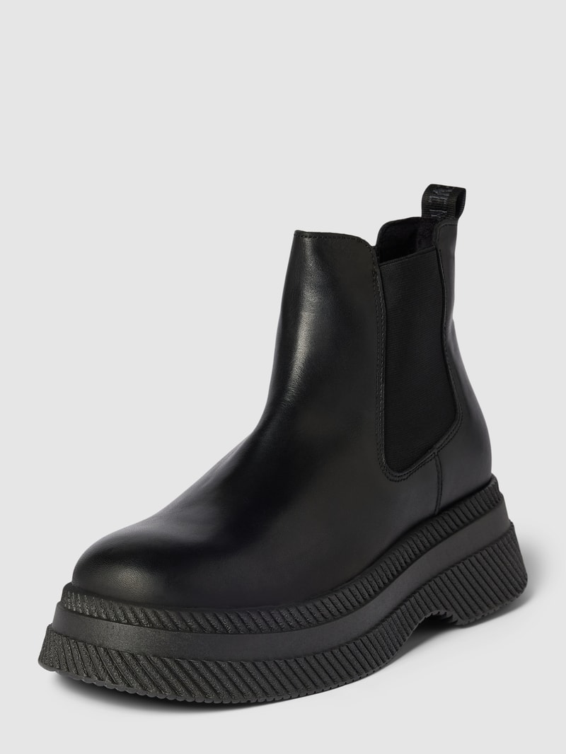 Chelsea Boots mit Label-Detail Modell 'GENIVA' in schwarz