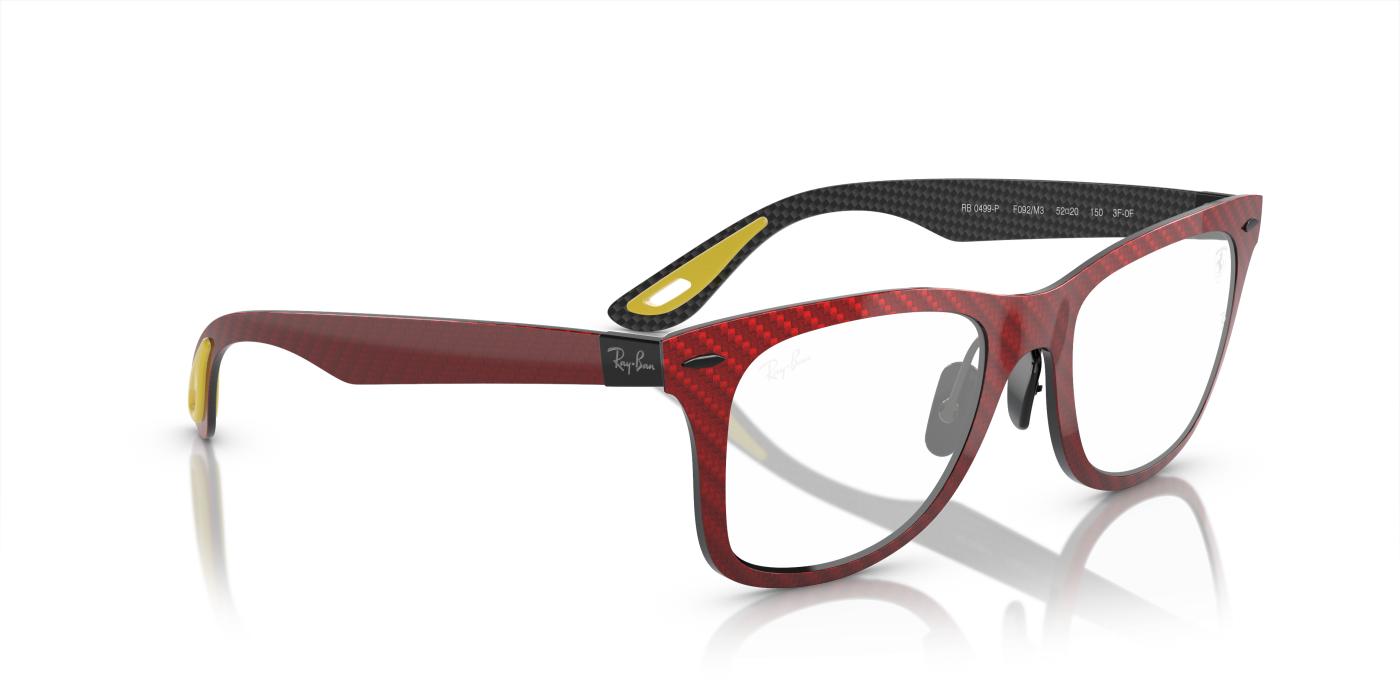 WAYFARER HYPERCARBON 499P SCUDERIA FERRARI - Roșu închis mat, transparent/gri
