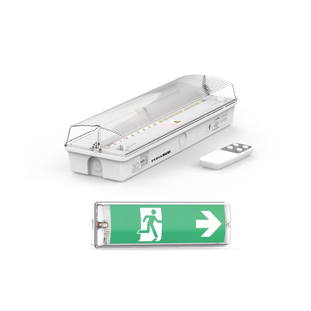 ENOVALITE LED-Fluchtwegleuchte mit Fernbedienung