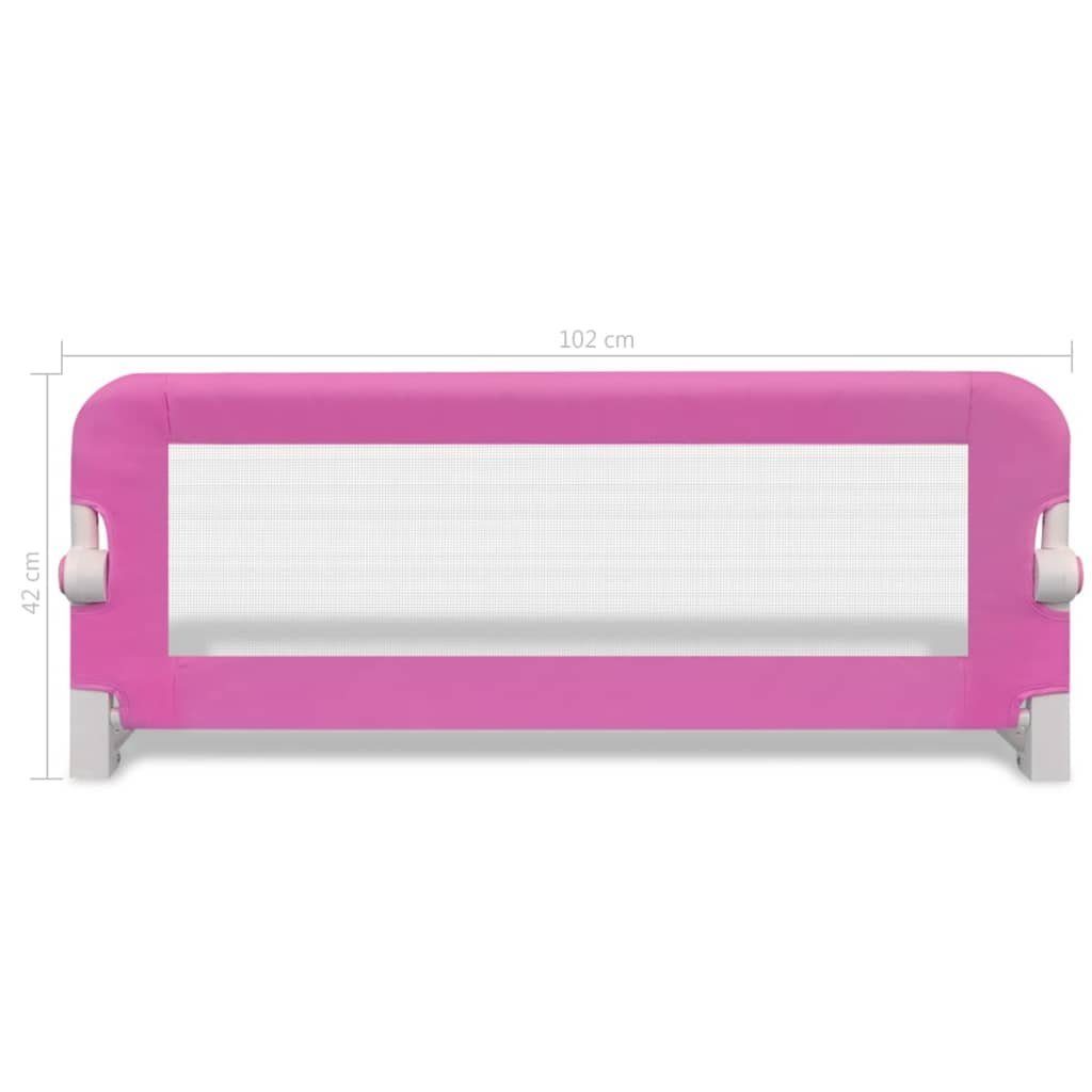 vidaXL Bettschutzgitter Bettschutzgitter Rausfallschutz Bettgitter Seitenschiene 2 Stück Rosa