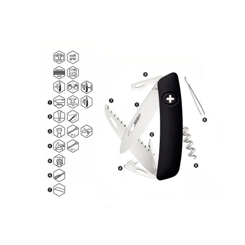 Swiza D05 Black, Schweizer Taschenmesser made in Swiss