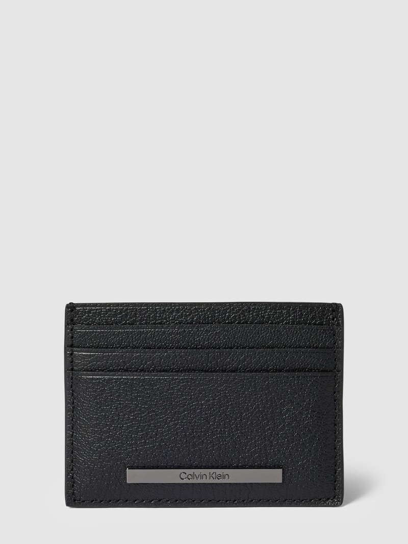 Portemonnaie mit Label-Detail Modell 'MODERN BAR CARDHOLDER' in schwarz