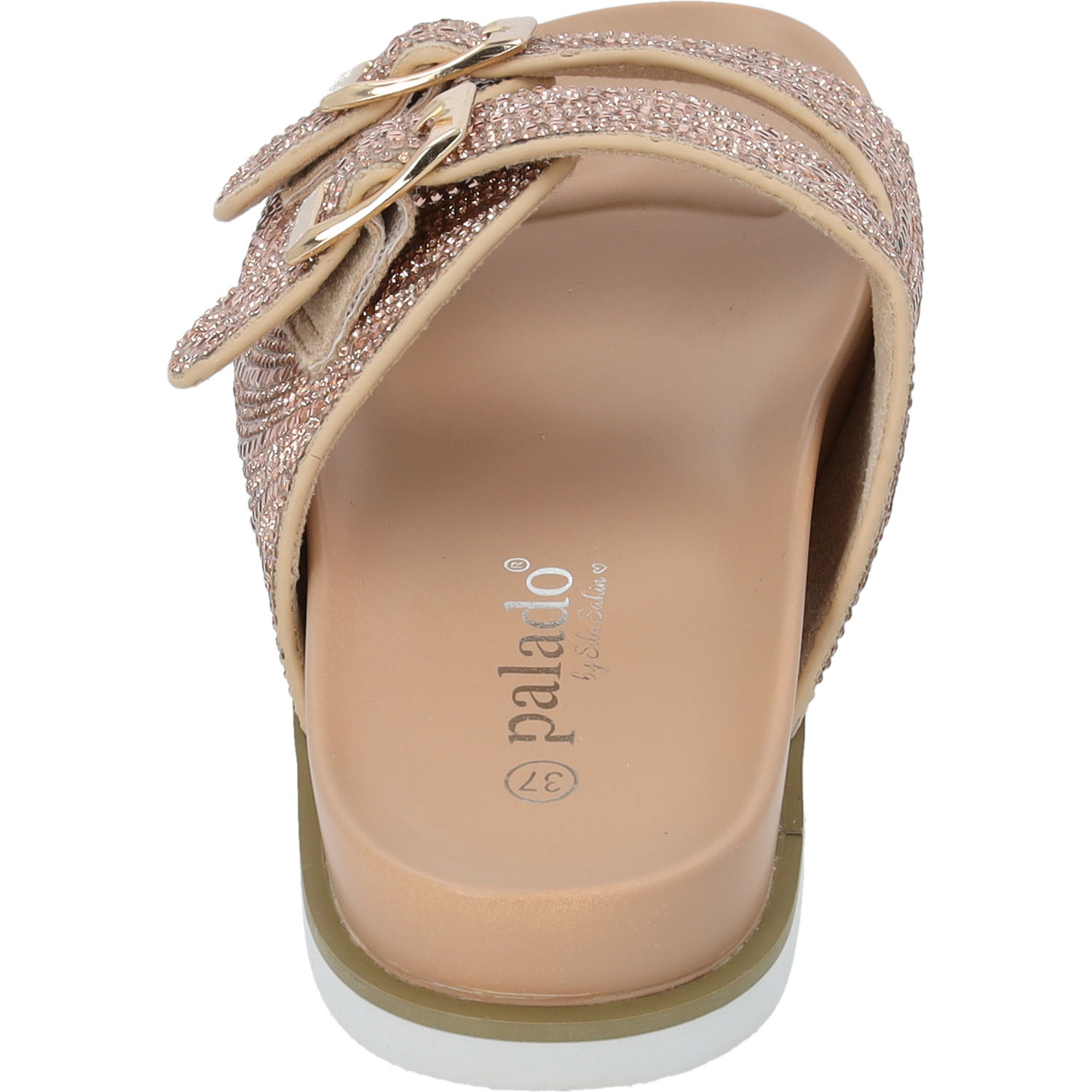 Palado Tegma by Sila Sahin, Plateau-Pantoletten, Damen, Rosegold