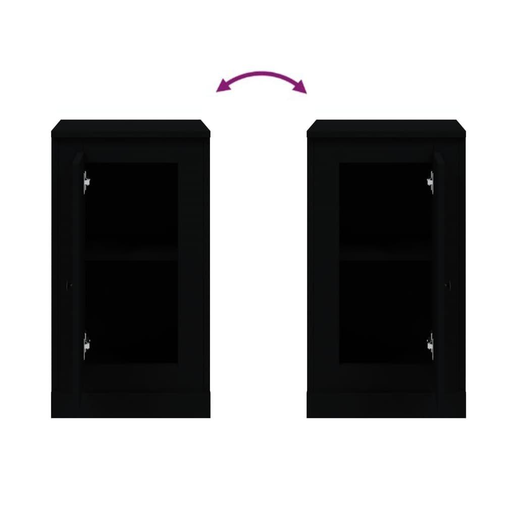 vidaXL Anrichte Sideboards 2 Stk Schwarz 37,5x35,5x67,5 cm Holzwerkstoff Kommode
