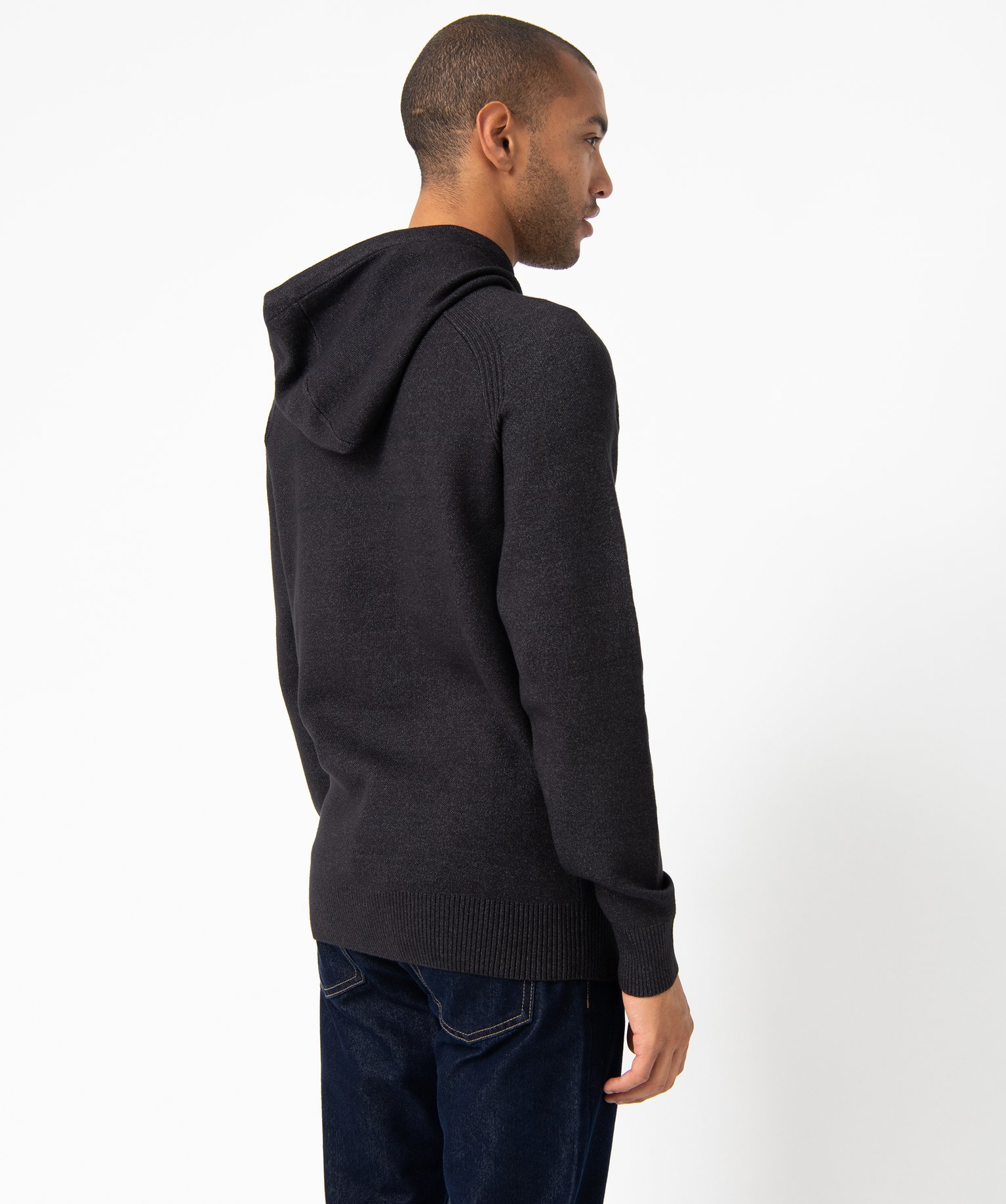 Pull homme à capuche esprit sweat gris fonce | GEMO