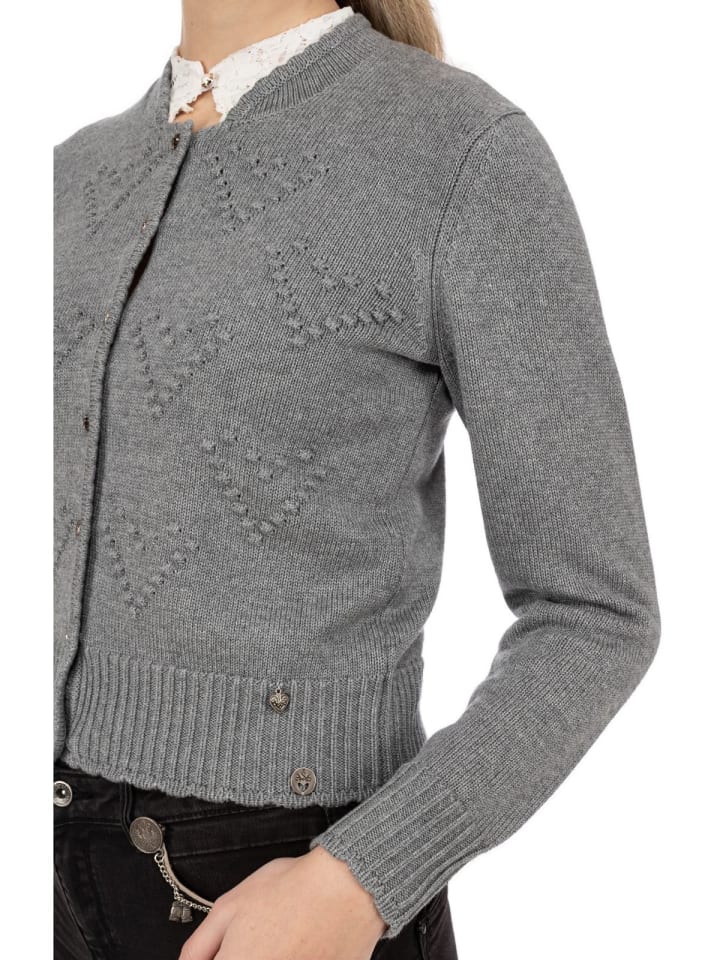 Spieth & Wensky Strickjacke BRESCIA in mittelgrau günstig kaufen